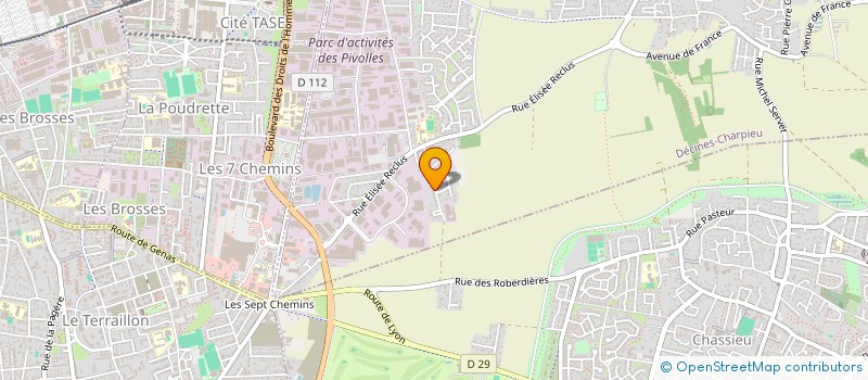 localisation de l'entreprise ALB  DECINES-CHARPIEU