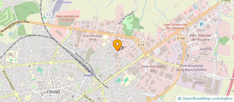 localisation de l'entreprise ALB AUTOMOBILE à CHOLET