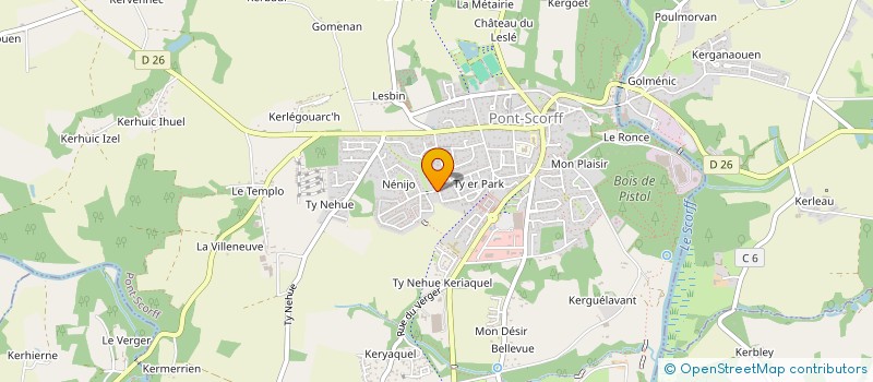 localisation de l'entreprise ALB CONCIERGERIE  PONT-SCORFF