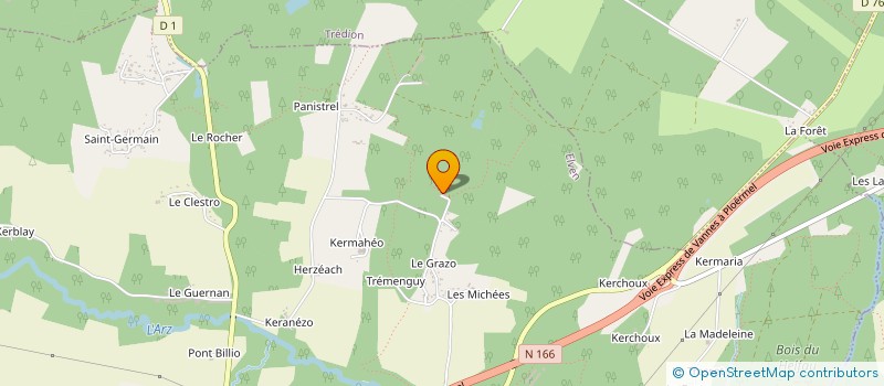 localisation de l'entreprise ALB COUVERTURE  ELVEN