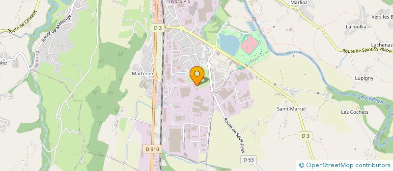 localisation de l'entreprise ALB'ENSEIGNES à RUMILLY