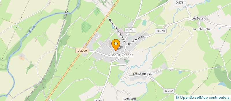 localisation de l'entreprise ALB FORETS  BROUT-VERNET