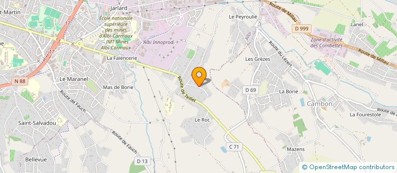 localisation de l'entreprise ALBA INVEST  ALBI