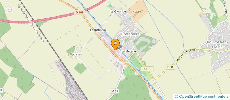 localisation de l'entreprise ALBA PEINTURE BOURGOGNE  BRETENIERE