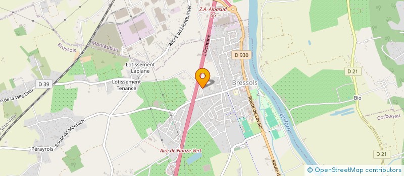 localisation de l'entreprise ALBA TRANSPORTS ROUTE à BRESSOLS