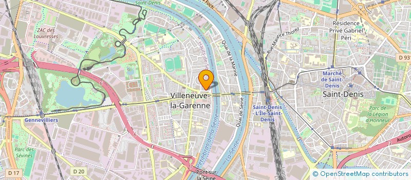 localisation de l'entreprise ALBA-VENTILATION à VILLENEUVE-LA-GARENNE