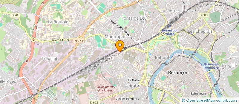 localisation de l'entreprise ALBAKOS à BESANCON