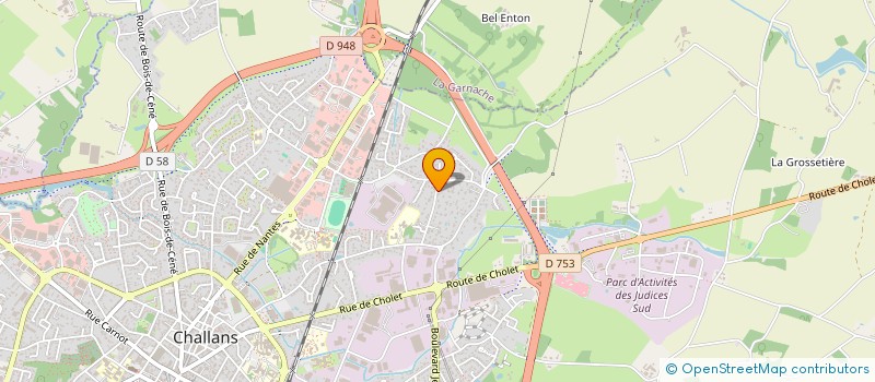 localisation de l'entreprise ALBANE à CHALLANS
