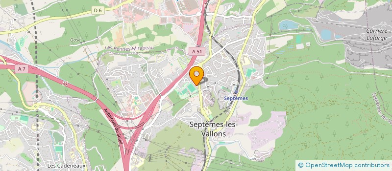 localisation de l'entreprise ALBANO CARROSSERIE à SEPTEMES-LES-VALLONS