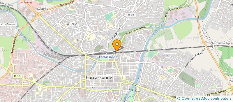 localisation de l'entreprise ALBAREL IMMOBILIER à CARCASSONNE