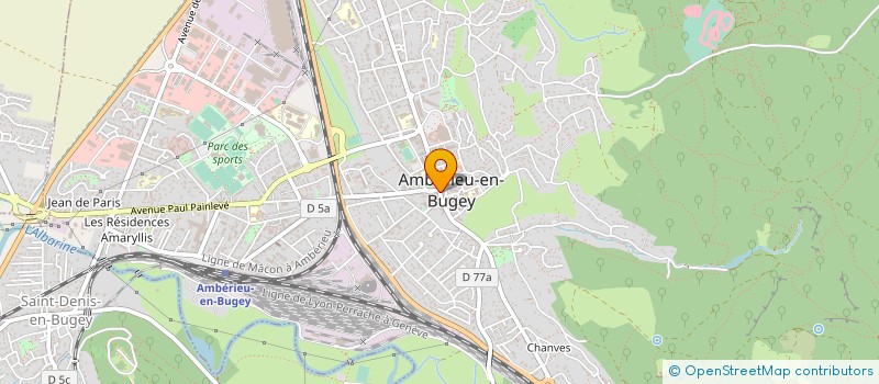 localisation de l'entreprise ALBARINE IMMOBILIER à AMBERIEU-EN-BUGEY