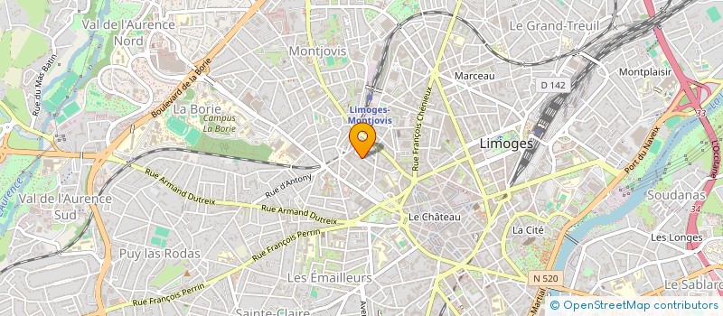 localisation de l'entreprise ALBATROS à LIMOGES