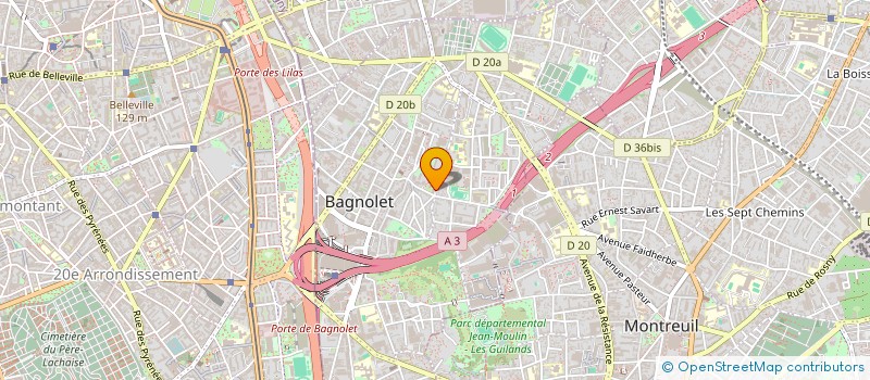 localisation de l'entreprise ALBENARD à BAGNOLET
