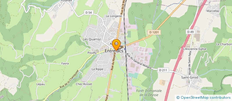 localisation de l'entreprise ALBENS COUVERTURE à ENTRELACS