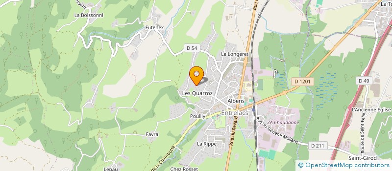 localisation de l'entreprise ALBENS OENOLOGIE CLUB 73  ENTRELACS