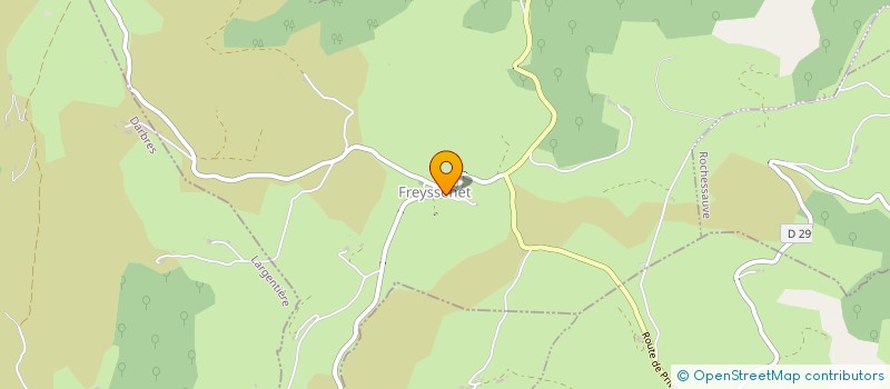 localisation de l'entreprise ALBEROUSS.  FREYSSENET