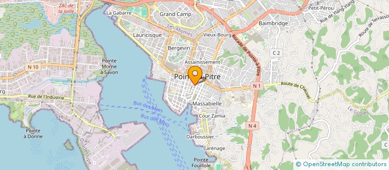 localisation de l'entreprise ALBERT BOULOGNE ET FILS à POINTE-A-PITRE