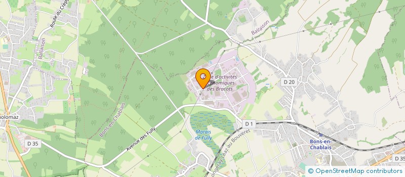 localisation de l'entreprise ALBERT CLAPASSON ET FILS à BONS-EN-CHABLAIS