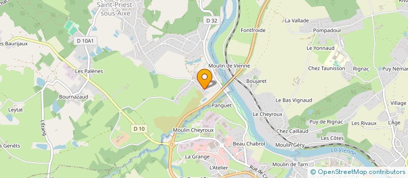 localisation de l'entreprise ALBERT ELODIE HOLDING à SAINT-PRIEST-SOUS-AIXE