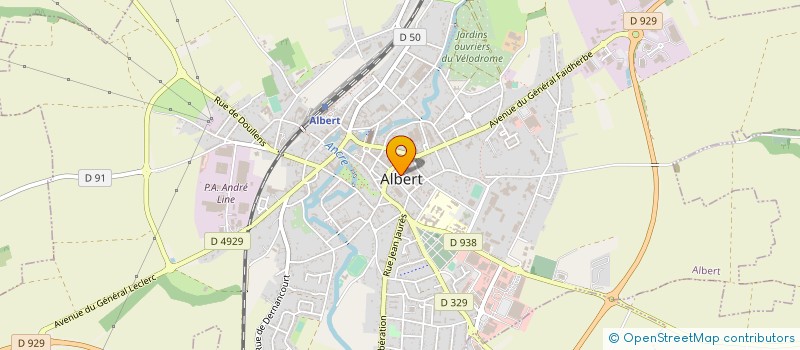 localisation de l'entreprise ALBERT LOISIRS CYCLO AUTO MOTO à ALBERT