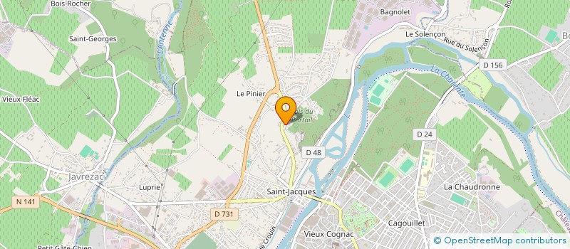 localisation de l'entreprise ALBERT MARCHAT à COGNAC