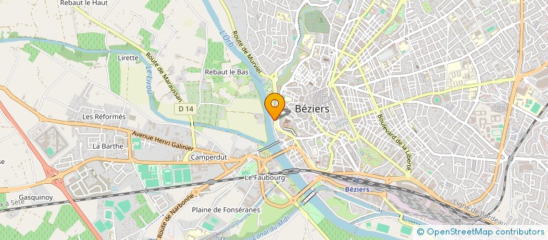 localisation de l'entreprise ALBERT ODETTE ET MAURI ANTONIA à BEZIERS