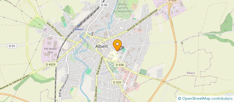 localisation de l'entreprise ALBERT SPORT NATATION à ALBERT