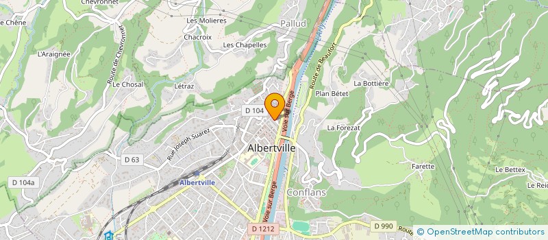 localisation de l'entreprise ALBERTVILLE PIECES ELECTROMENAGER A.P.E à ALBERTVILLE