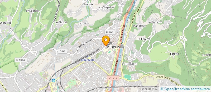 localisation de l'entreprise ALBERTVILLE POINT CHAUD  ALBERTVILLE