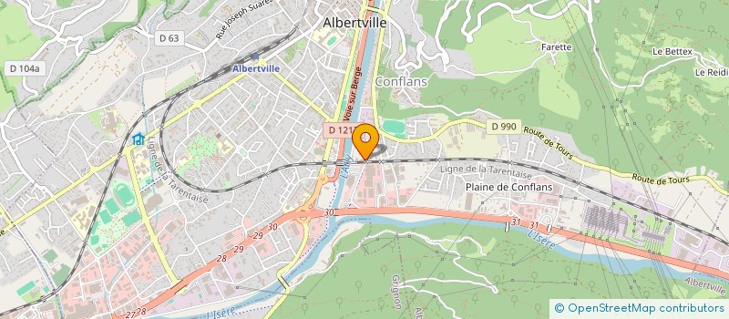 localisation de l'entreprise ALBERTVILLE TECHNIQUE DIFFUSION à ALBERTVILLE