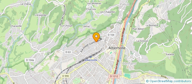 localisation de l'entreprise ALBERTVILLE TECHNIQUE MENAGER  ALBERTVILLE