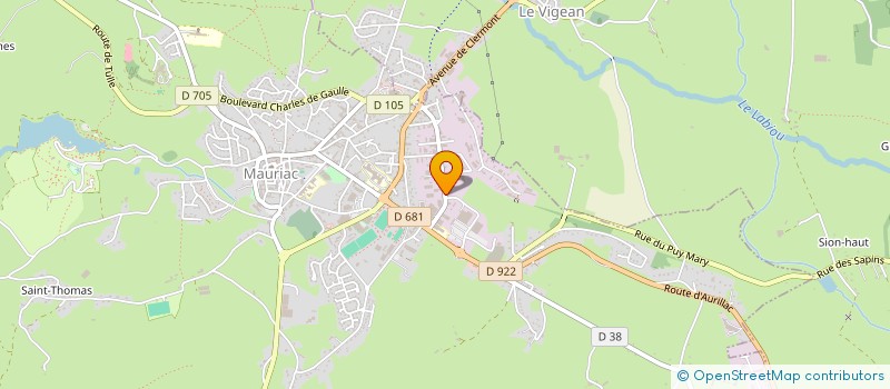 localisation de l'entreprise ALBESSARD-CHASSAGNAT à MAURIAC