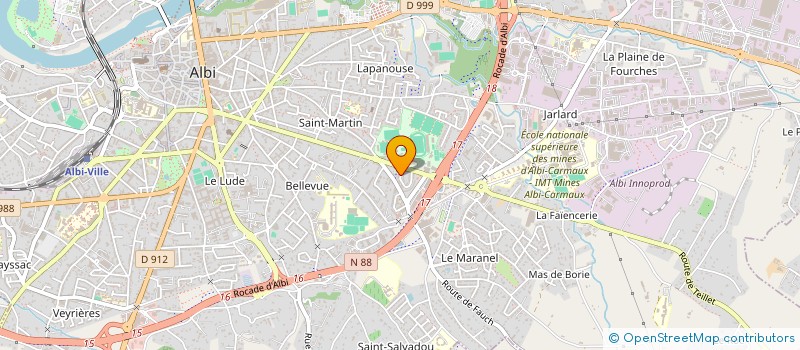 localisation de l'entreprise ALBI AMI  ALBI