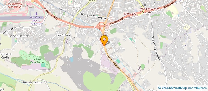 localisation de l'entreprise ALBI AUTO VITRAGE à ALBI