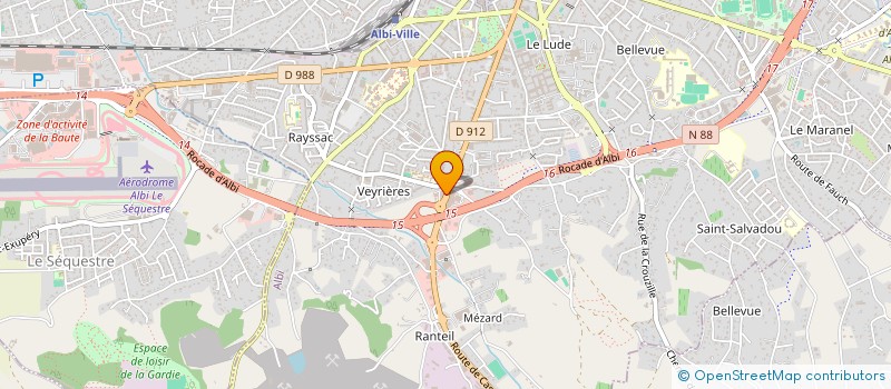 localisation de l'entreprise ALBI BATTERIES FILTRATION à ALBI