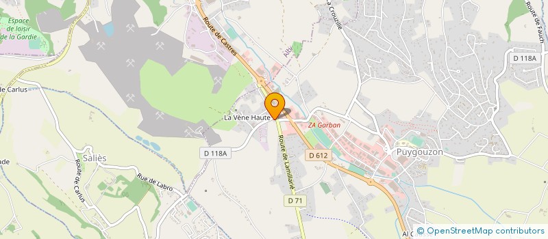 localisation de l'entreprise ALBI CAMPING CARS  PUYGOUZON