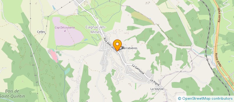 localisation de l'entreprise ALBI CHARPENTE COUVERTURE à CAGNAC-LES-MINES