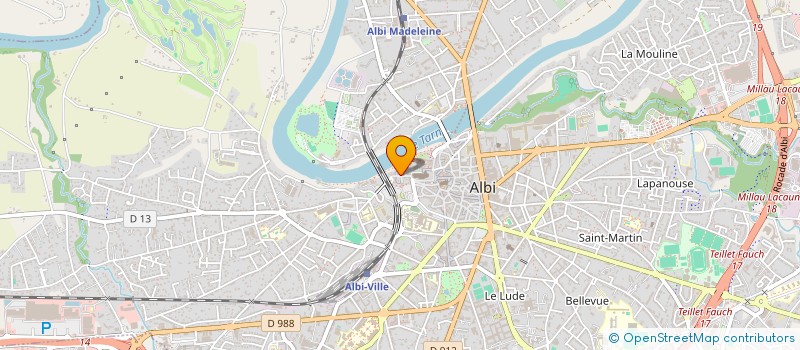 localisation de l'entreprise ALBI CREPERIE à ALBI