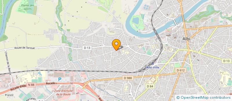 localisation de l'entreprise ALBI FOOTBALL CLUB à ALBI