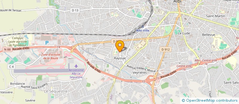 localisation de l'entreprise ALBI FORMATION PROFESSIONNELLE à ALBI