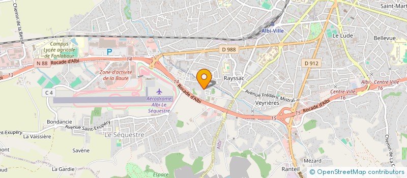 localisation de l'entreprise ALBI MENUISERIES ALUMINIUM à LE SEQUESTRE