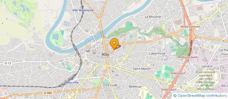 localisation de l'entreprise ALBI OCCITANA à ALBI