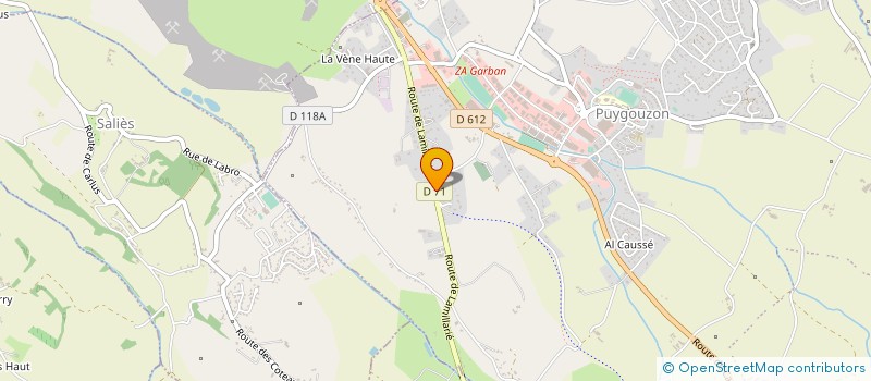 localisation de l'entreprise ALBI VOLAILLES à PUYGOUZON