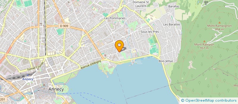 localisation de l'entreprise ALBIGNY OPTIC à ANNECY