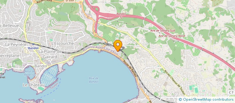 localisation de l'entreprise ALBINA à SANARY-SUR-MER