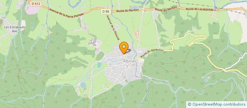 localisation de l'entreprise ALBINE BOULE ET BUT  ALBINE