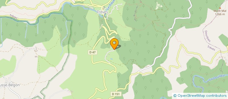 localisation de l'entreprise ALBINET LA BASTIDE  TREVES