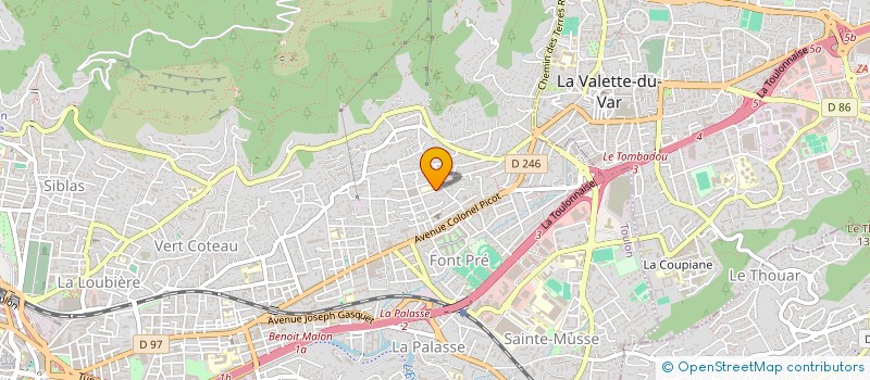 localisation de l'entreprise ALBISOL  TOULON