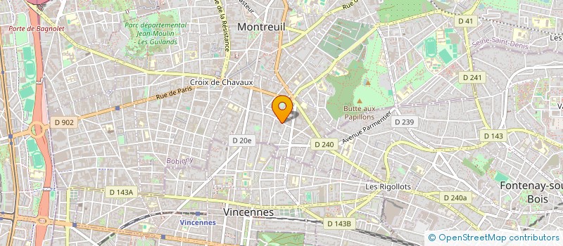 localisation de l'entreprise ALBIUS  MONTREUIL