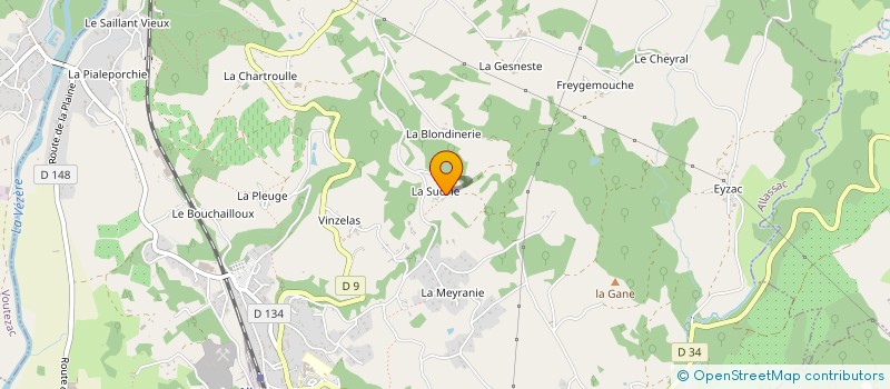 localisation de l'entreprise ALBOUY NICOLAS PLOMBIER CHAUFFAGISTE à ALLASSAC
